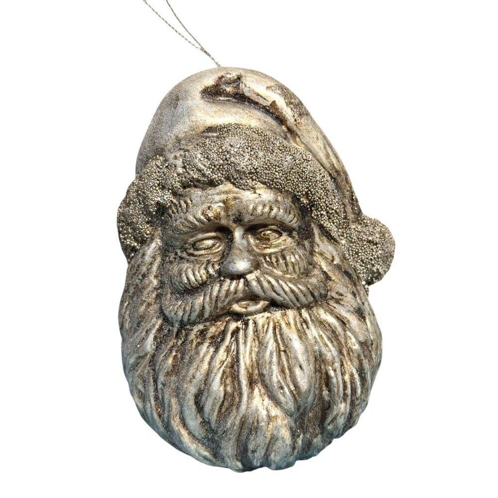Vintage Santa Claus Face Christmas Ornament